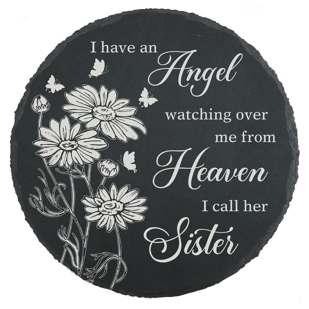1757 Sister Memorial Garden Stone Outdoor Memorial Gifts for Loss of Sister